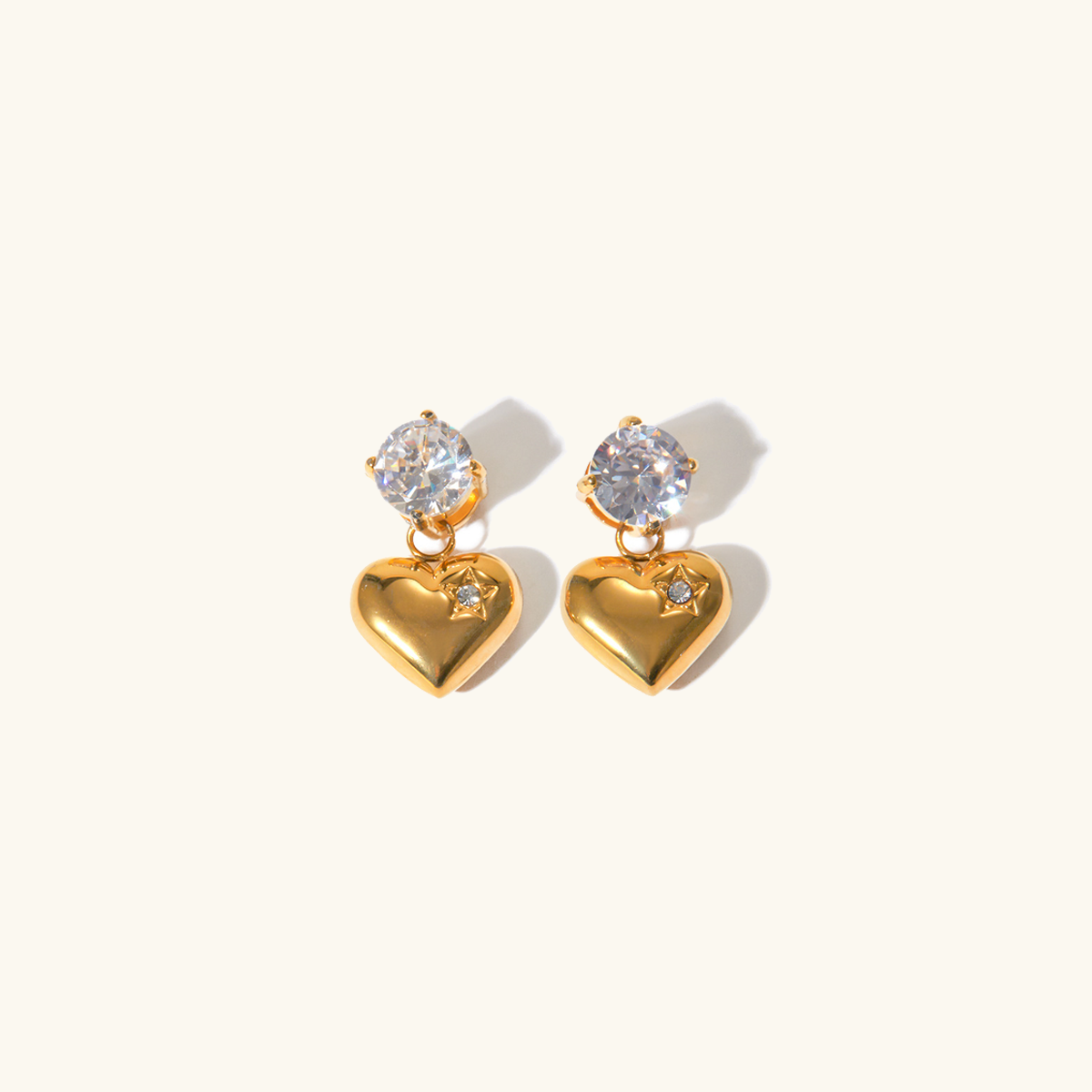 Emmeline Herz Gold Ohrringe