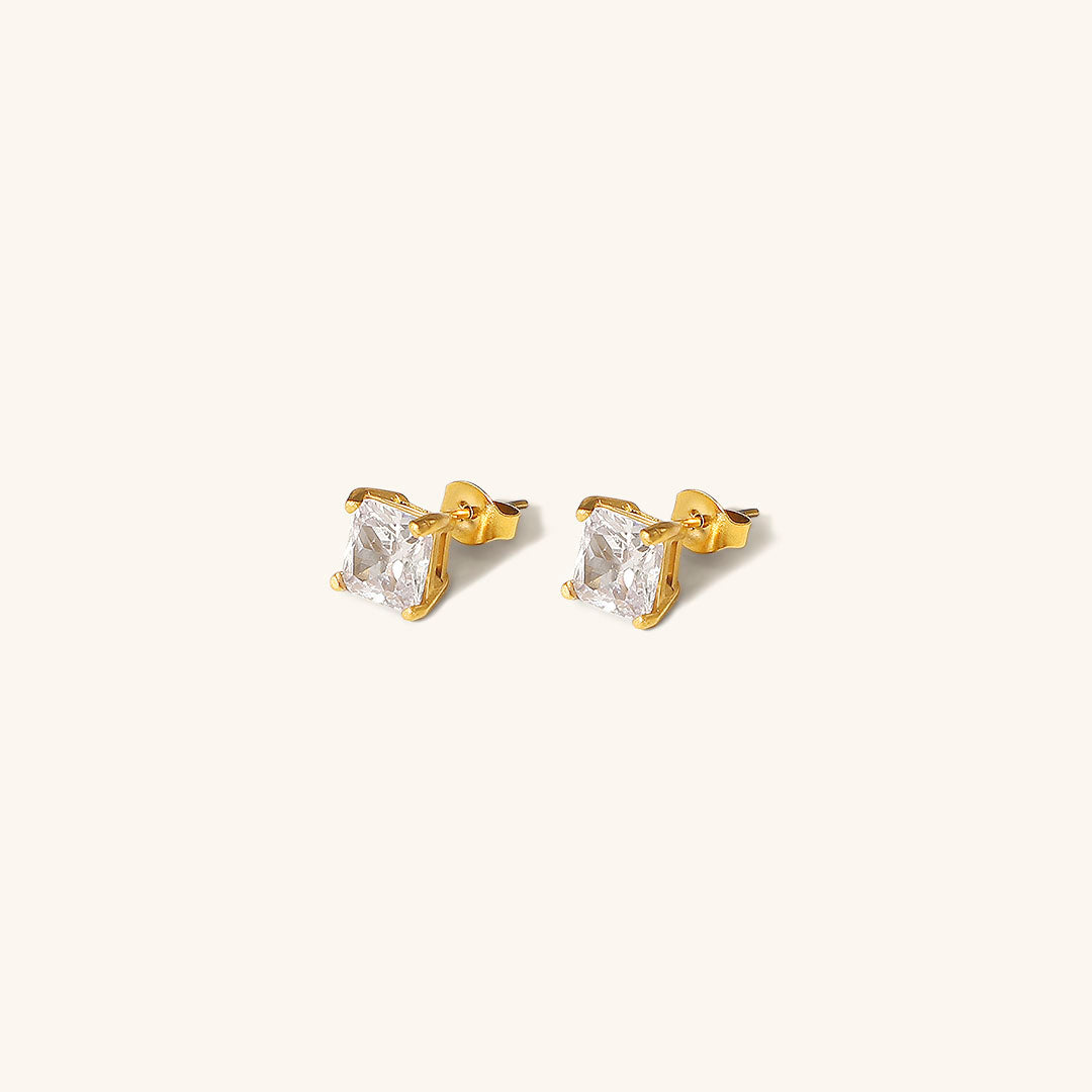 März Solitaire Gold Ohrringe