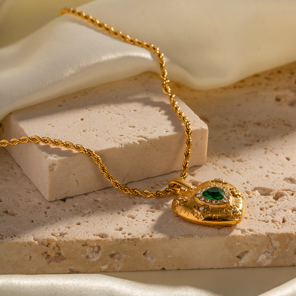 Caelus Gold Herz Halskette