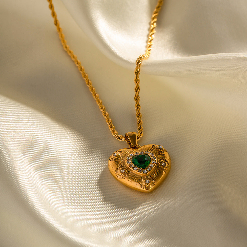 Caelus Gold Herz Halskette