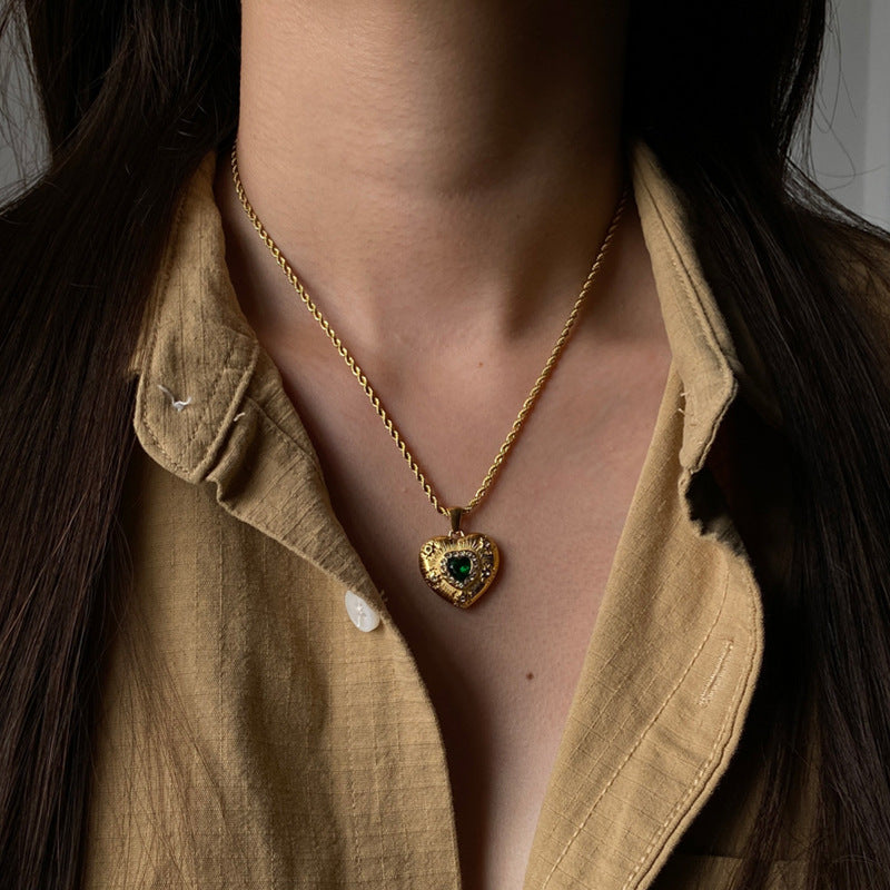 Caelus Gold Herz Halskette