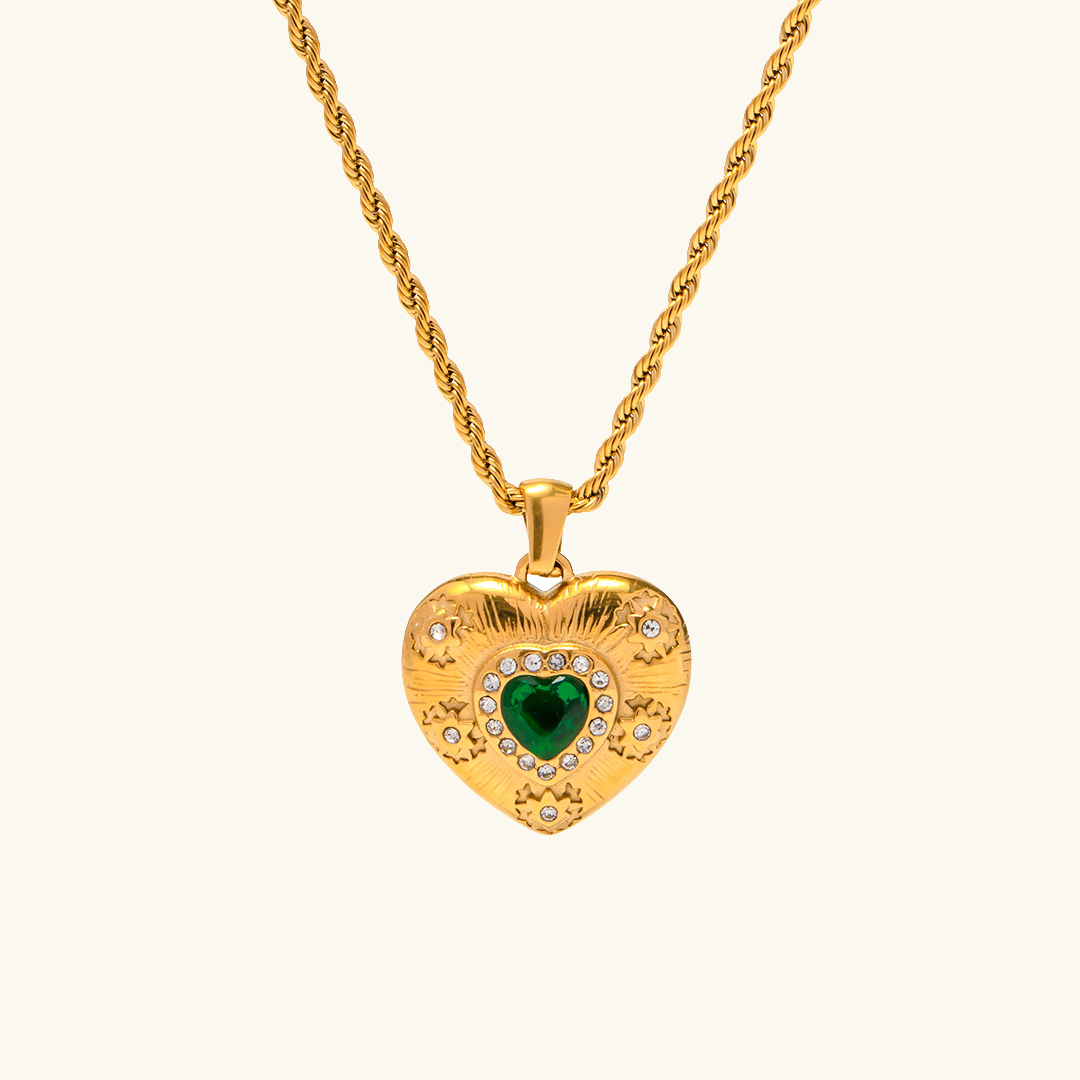 Caelus Gold Herz Halskette