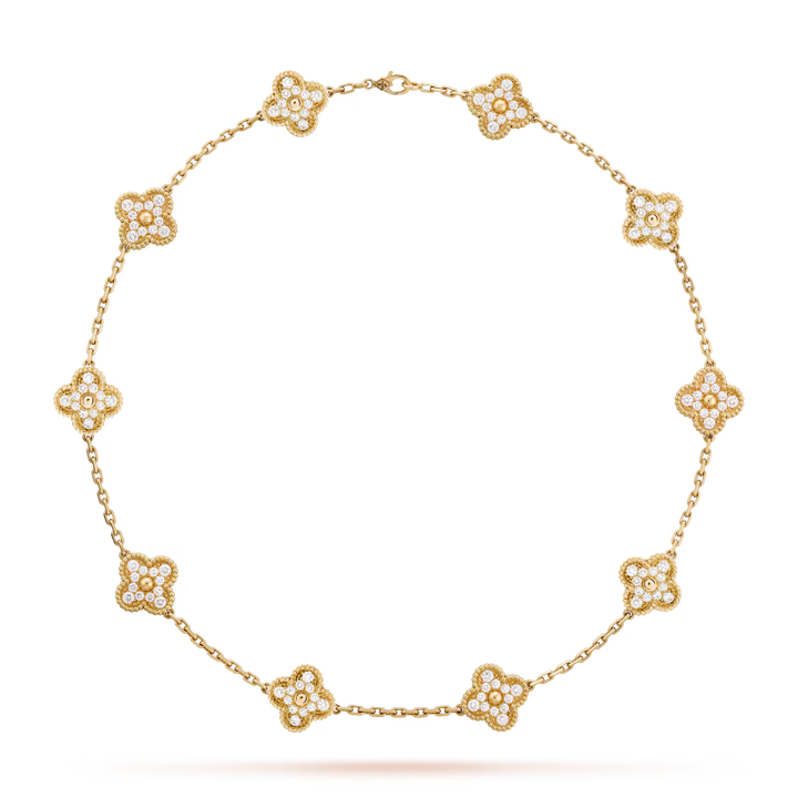 HALSKETTE KLEEBLATT 10 DESIGNS | GOLD