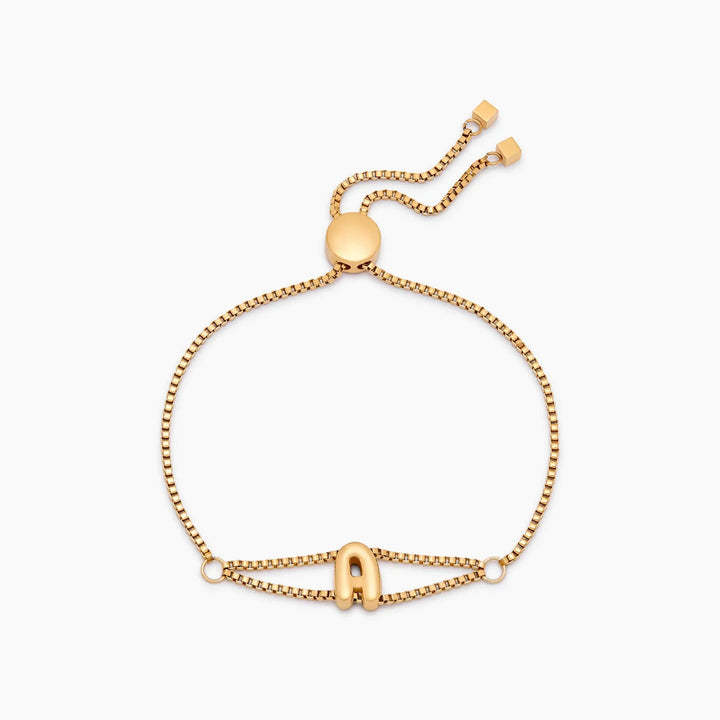 Buchstabenarmband mit Rundem Anhänger