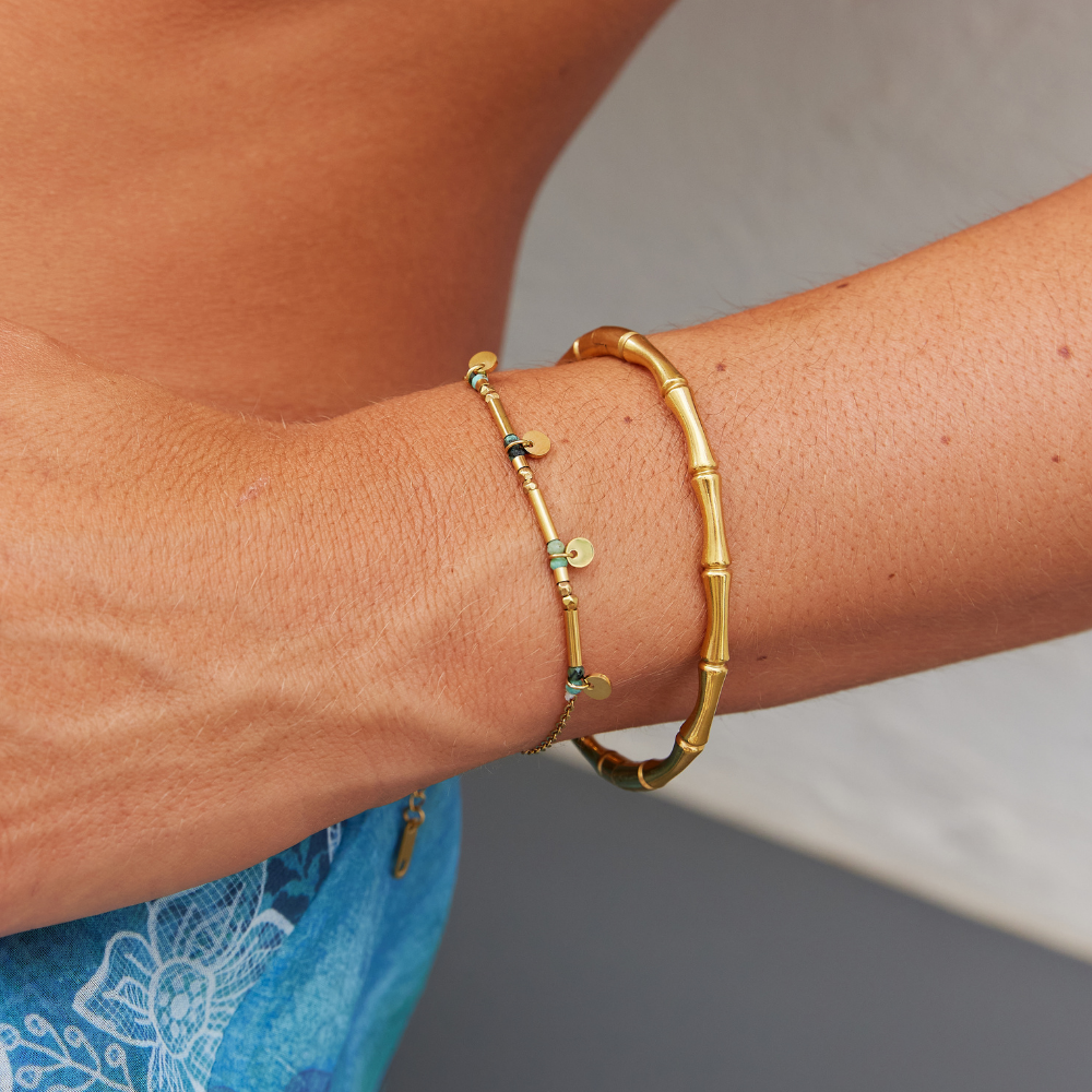 Neri Gold Disc Armband