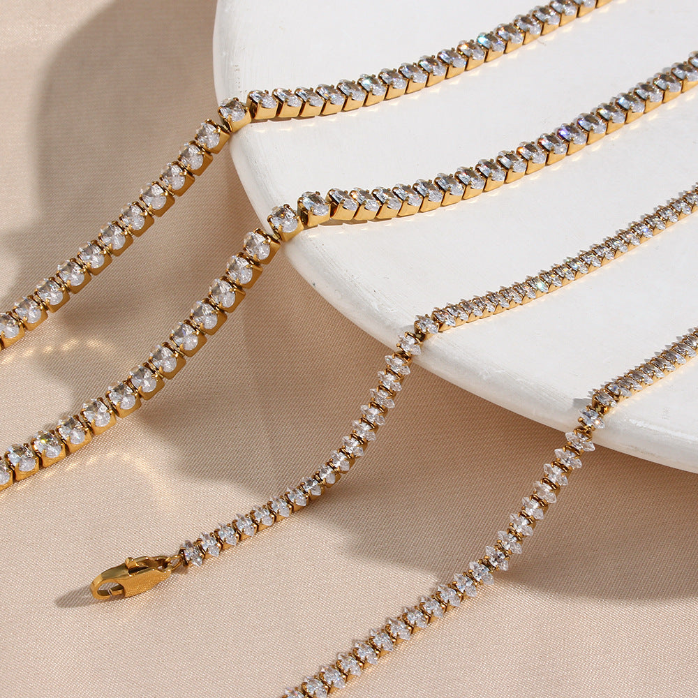 Wisteria Diamant Tennis-Halskette