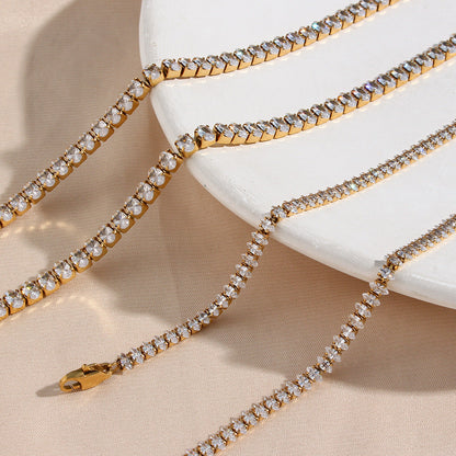 Wisteria Diamant Tennis-Halskette