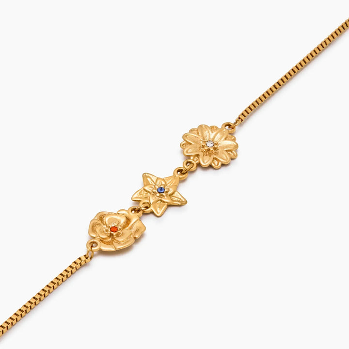 Personalisierbares Geburtsblumen Charm Armband