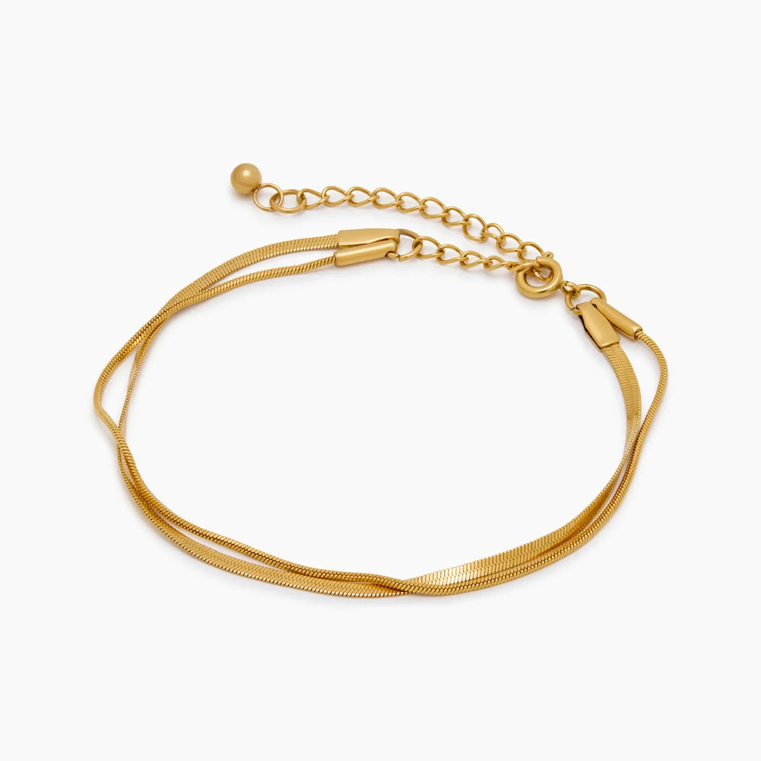 Doppelte Schlangenkette Geschichtete Armband