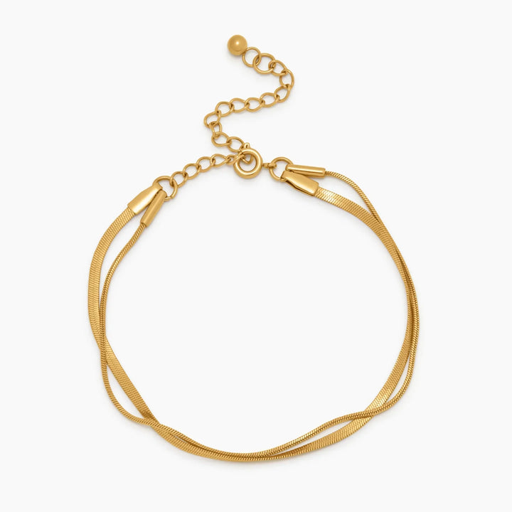 Doppelte Schlangenkette Geschichtete Armband