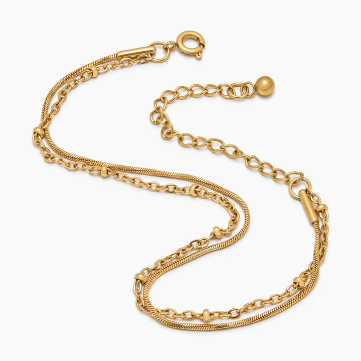 Perlen- & Schlangenkette Schichtarmband