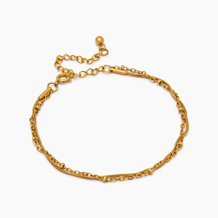 Perlen- & Schlangenkette Schichtarmband