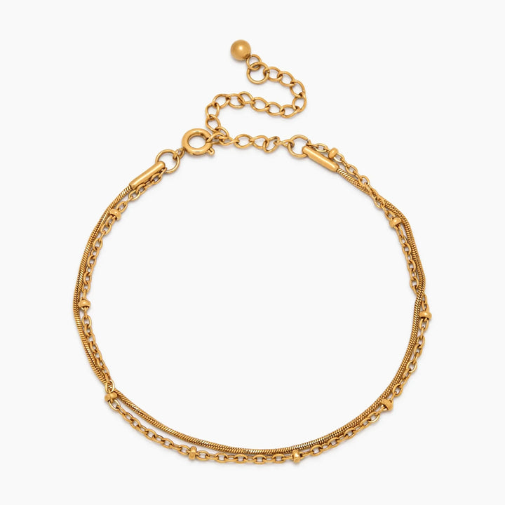 Perlen- & Schlangenkette Schichtarmband