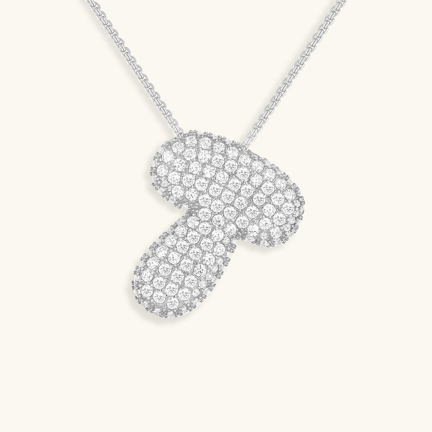 Bubbling Initialen Diamant Halskette