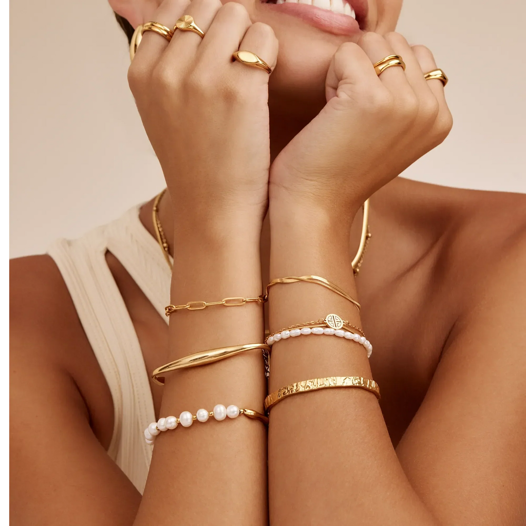 Doppelte Schlangenkette Geschichtete Armband