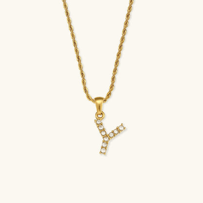 Maeve Buchstaben-Initial-Diamant-Halskette