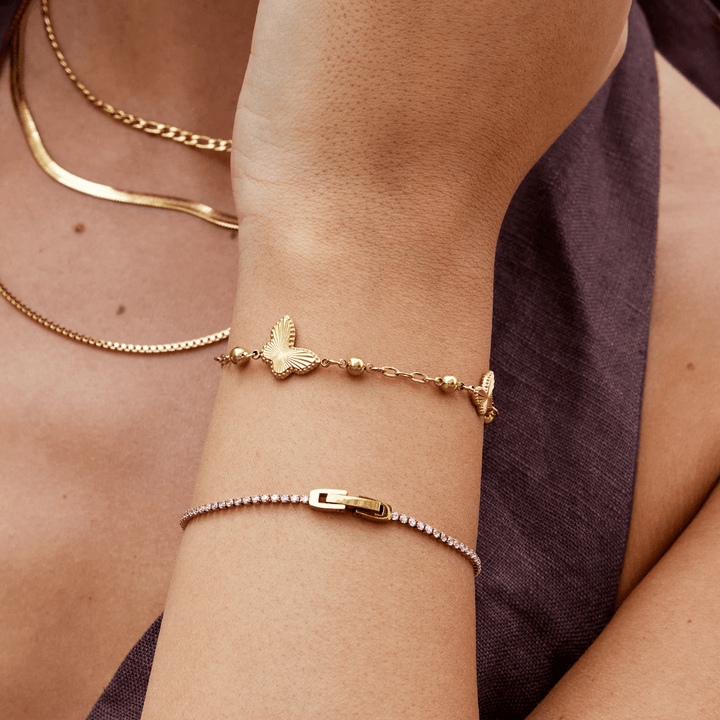 Emilia Golden Butterfly Armband