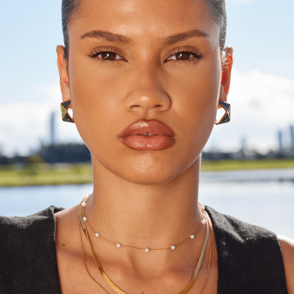 Grüne Atlantis Creolen