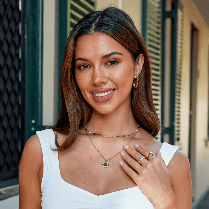 Grünes Aventurin-Münzen-Halsband