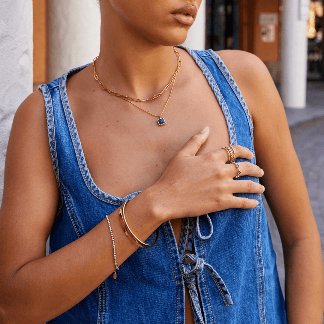 Leyla 18K Gold Armreifen