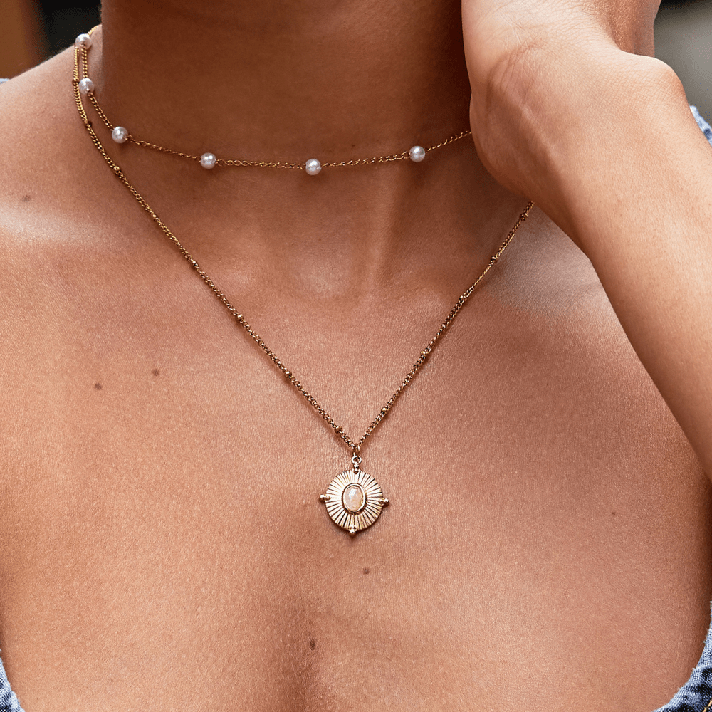 Monique Vintage Stein Halskette