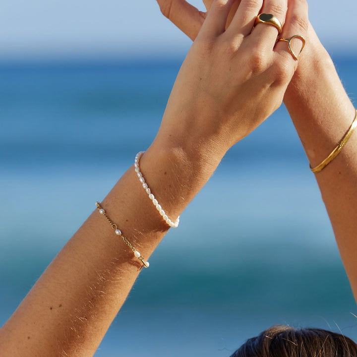 Süßwasserperlen-Armband