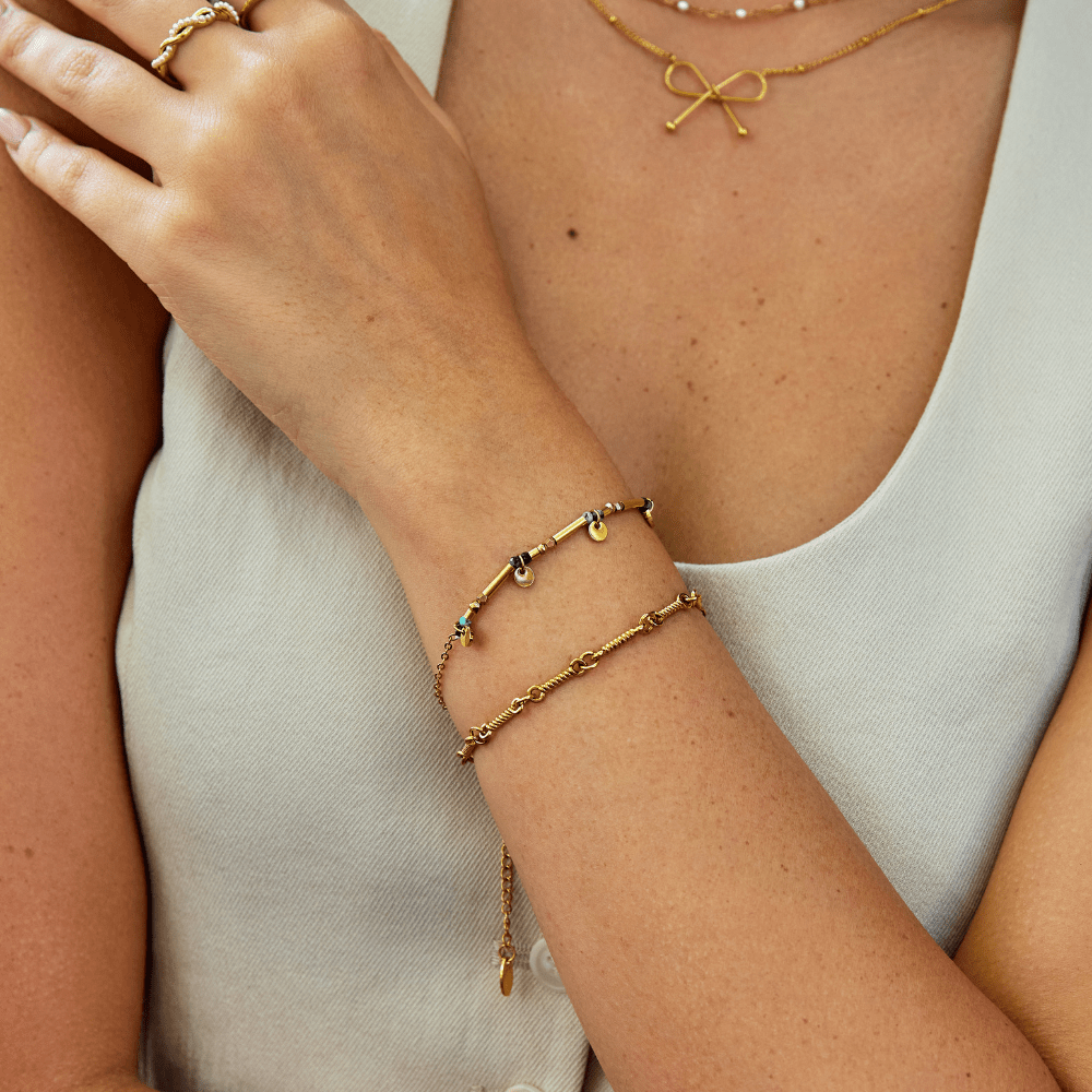 Neri Gold Disc Armband