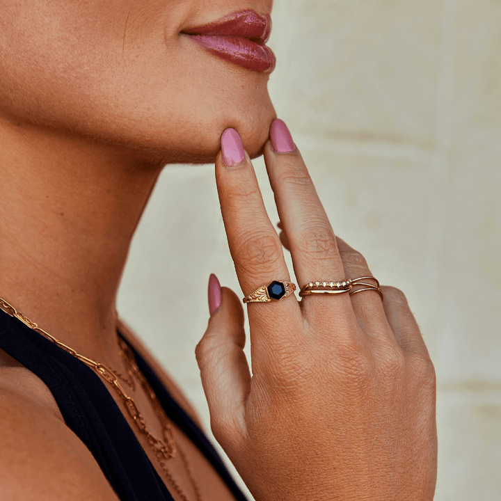 Phoenix Schwarzer Onyx Ring