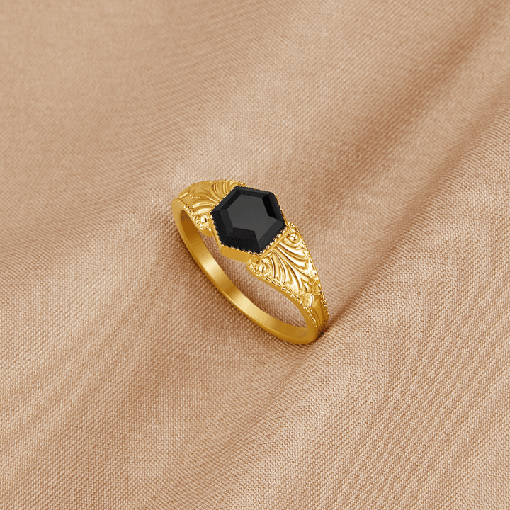 Phoenix Schwarzer Onyx Ring