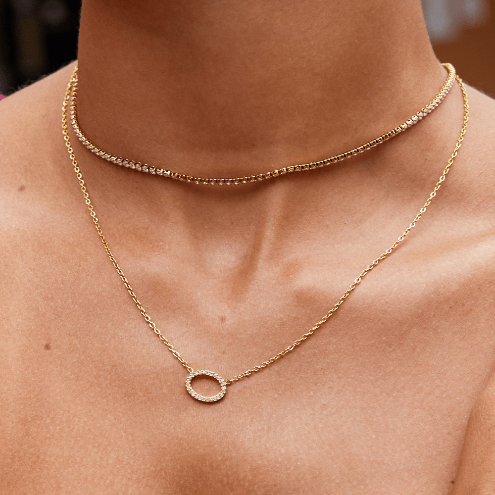 Sienna Kristall-Halskette