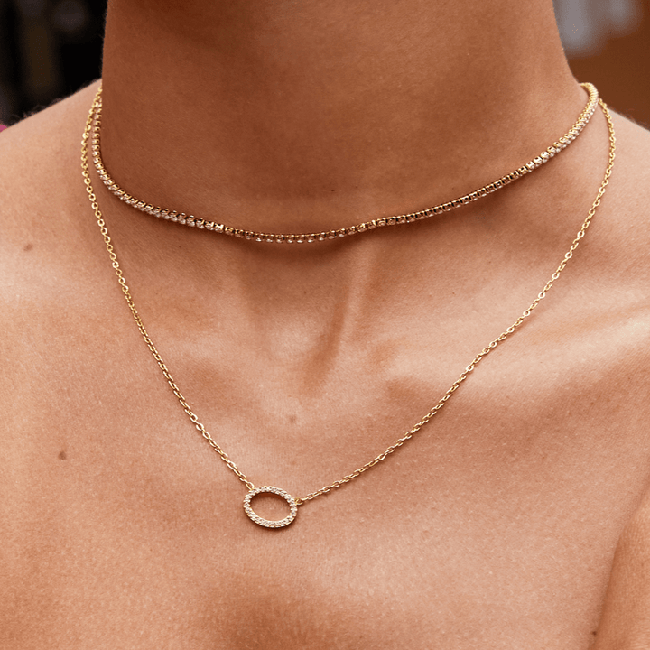 Sienna Kristall-Halskette