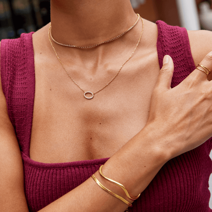 Sienna Kristall-Halskette