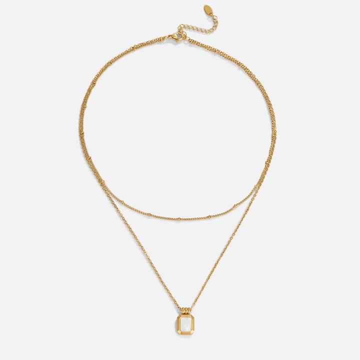 Valerie Schicht Weiß Anhänger Halskette